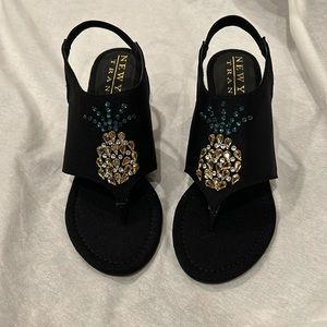 Pineapple embellishment wedge heel size 7